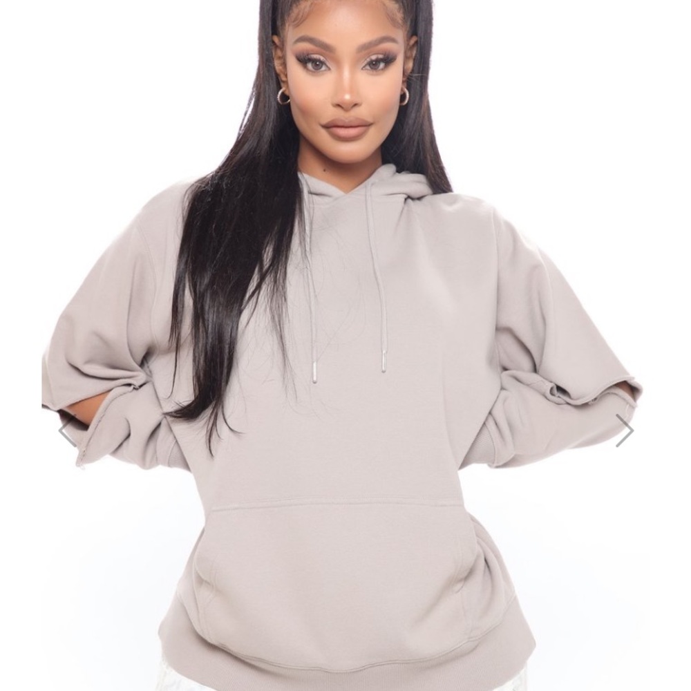 In With The Crowd Oversized Hoodie - Taupe